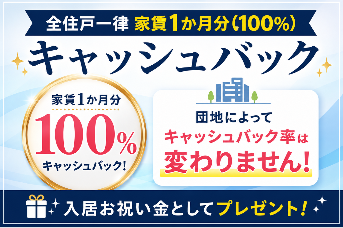 キャッシュバック率一律100％